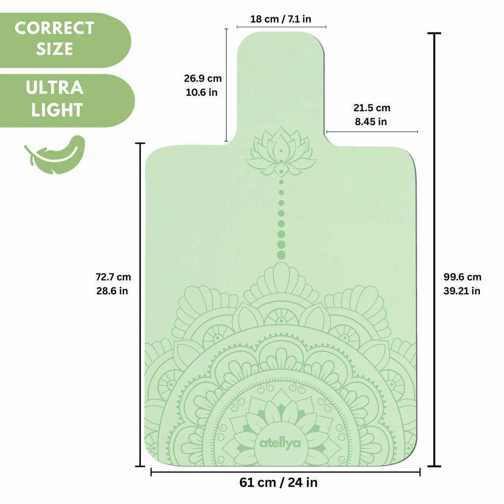 Atellya Boston Green Pilates Reformer Mat Set – Non-Slip Pilates Mat + Grip Socks with Carry Bag Atellya