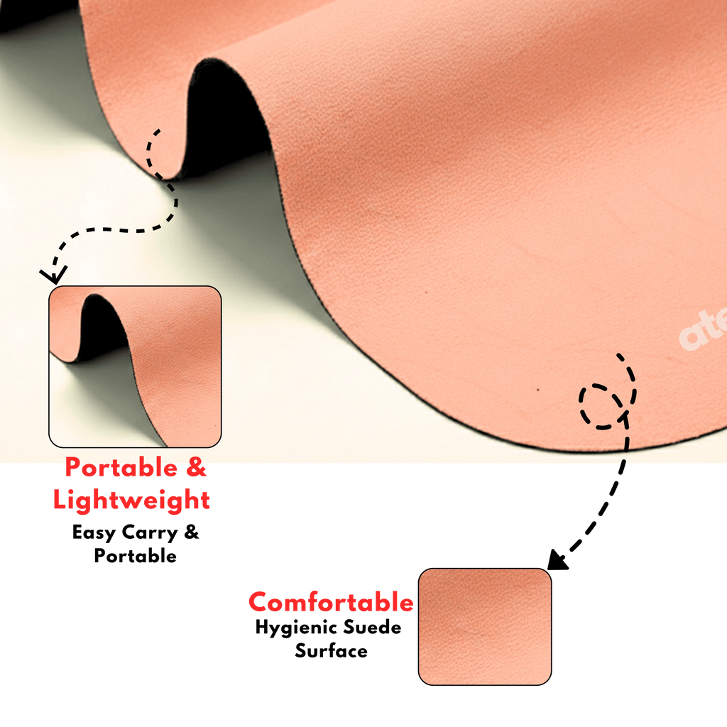 Atellya California Coral Pilates Reformer Mat Set – Non-Slip Pilates Mat + Grip Socks with Carry Bag Atellya